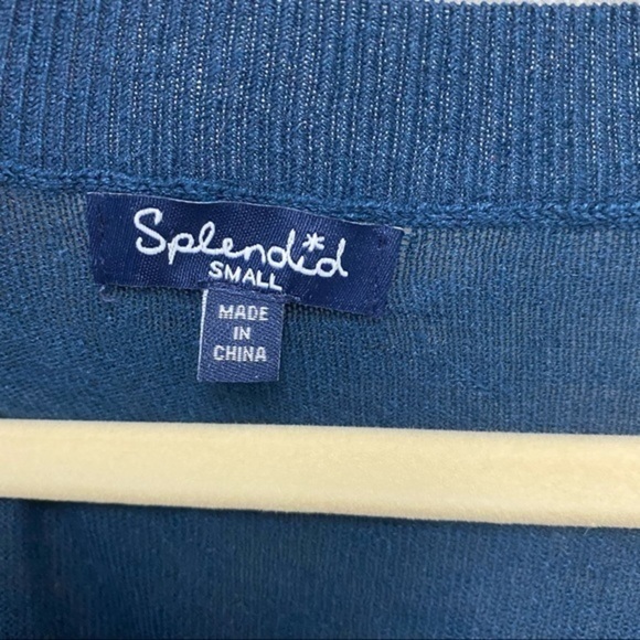 Splendid V-Neck Navy Stripe Sweater - Picture 6 of 8